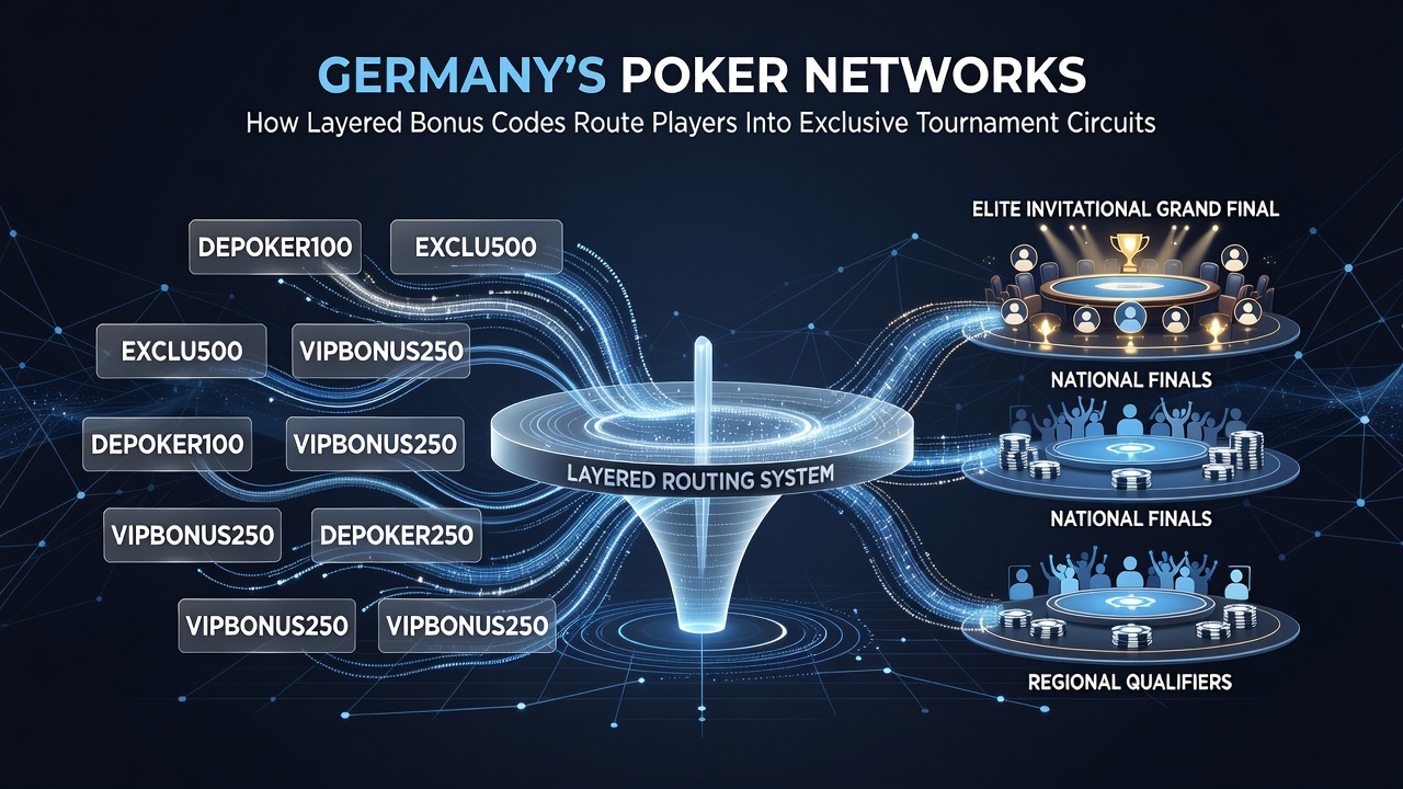 Übersicht über gestaffelte Bonus-Codes in deutschen Poker-Netzwerken und deren Routing in Turnierkreise
