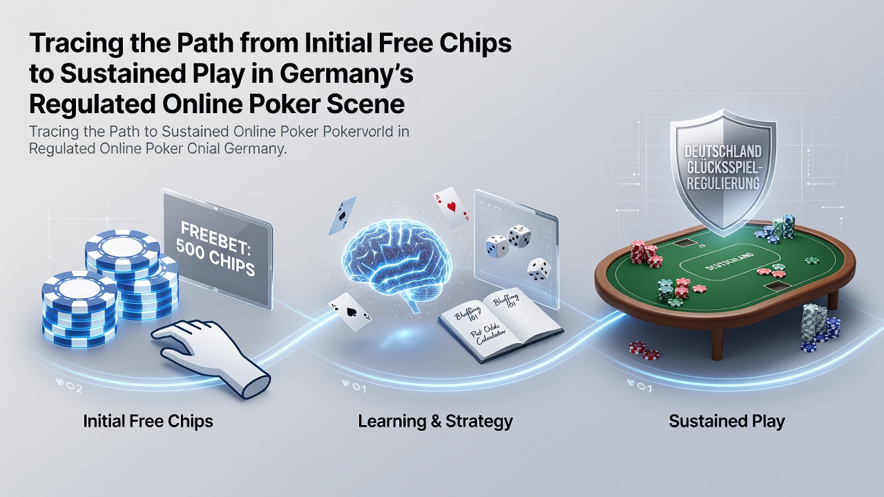 Spieler nutzen kostenlose Chips auf einer regulierten deutschen Poker-Plattform und beginnen den Übergang zu nachhaltigem Spiel